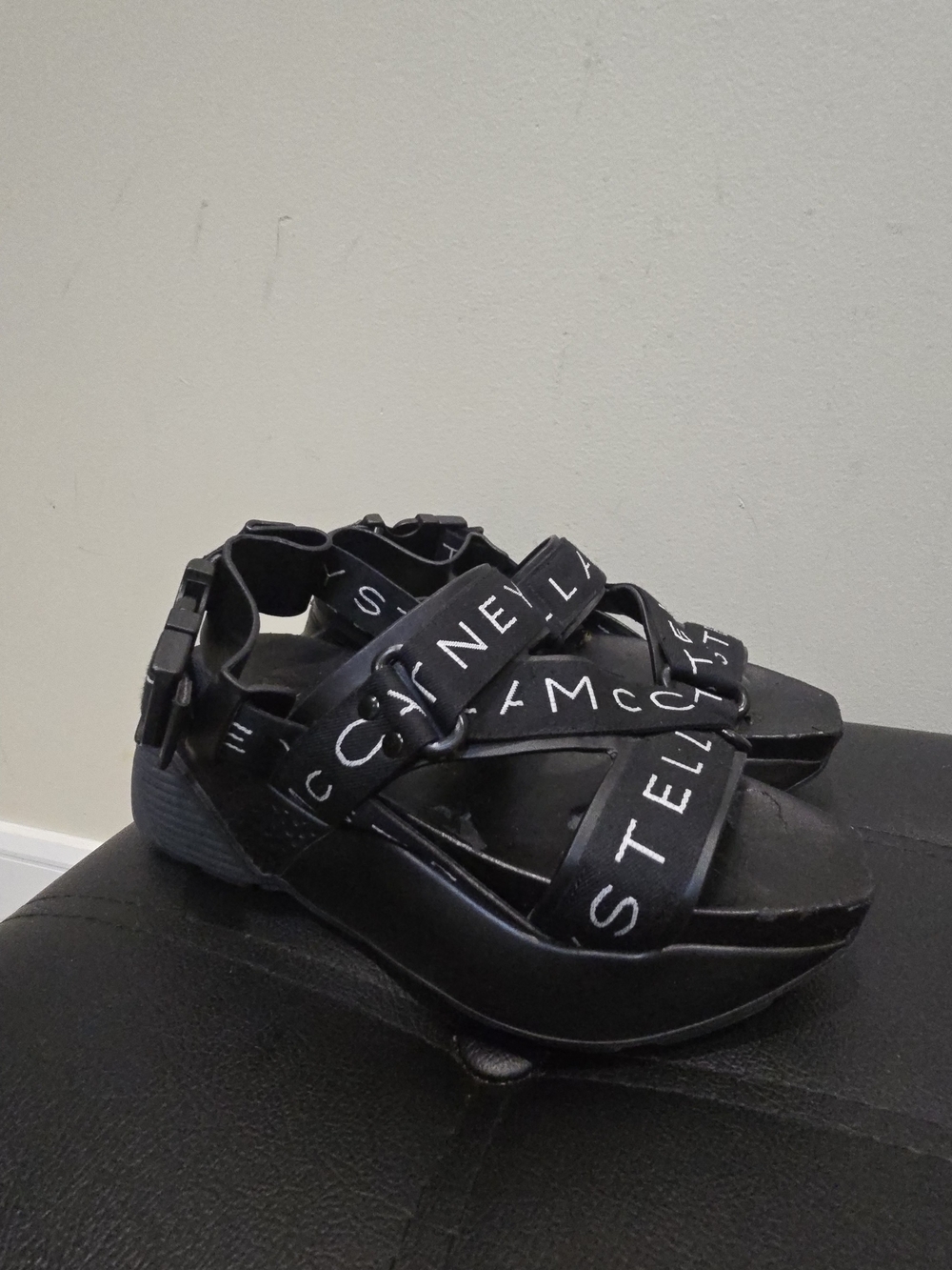 Stella McCartney Black Platform Sandals Size 6
